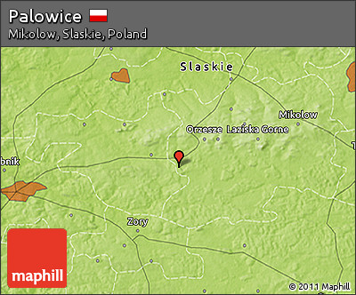 Physical 3D Map of Palowice