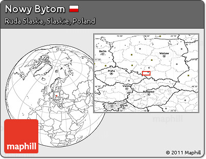 Blank Location Map of Nowy Bytom
