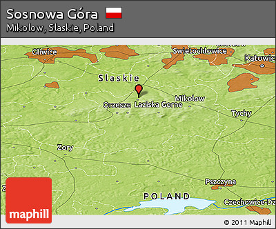 Physical Panoramic Map of Sosnowa Góra