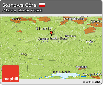 Physical Panoramic Map of Sosnowa Góra