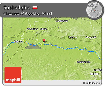 Physical 3D Map of Suchodębie