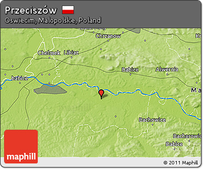 Physical 3D Map of Przeciszów