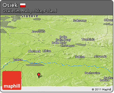 Physical Panoramic Map of Osiek
