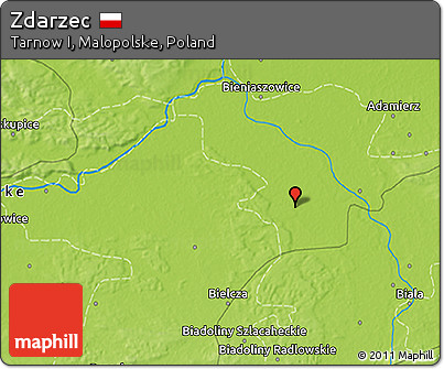 Physical 3D Map of Zdarzec