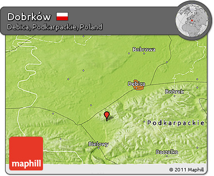 Physical 3D Map of Dobrków