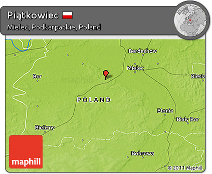 Physical 3D Map of Piątkowiec