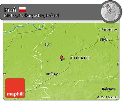 Physical 3D Map of Pień
