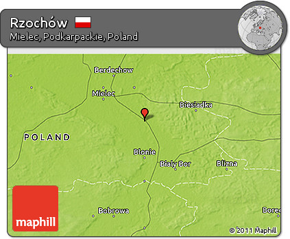 Physical 3D Map of Rzochów