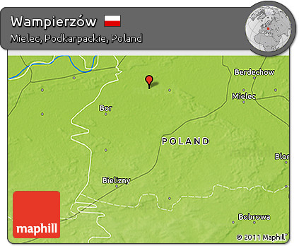 Physical 3D Map of Wampierzów