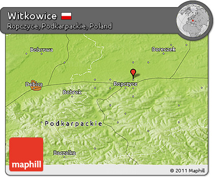 Physical 3D Map of Witkowice