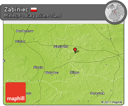 Physical 3D Map of Zabiniec
