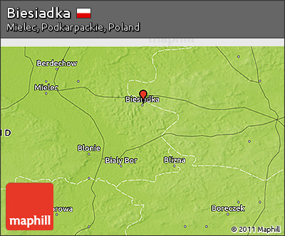 Physical 3D Map of Biesiadka