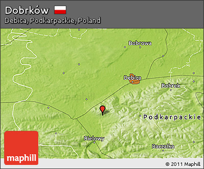 Physical 3D Map of Dobrków