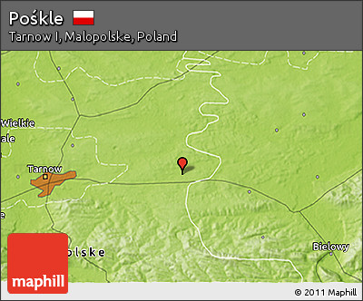 Physical 3D Map of Pośkle