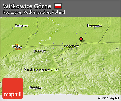 Physical 3D Map of Witkowice Górne
