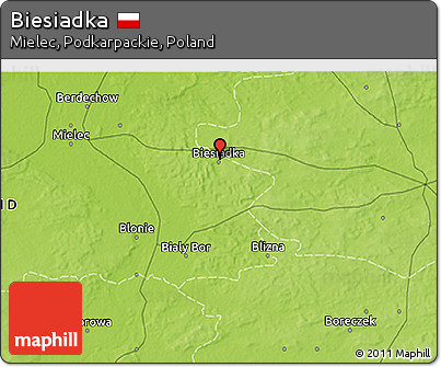 Physical 3D Map of Biesiadka