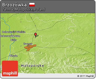 Physical 3D Map of Brzozówka