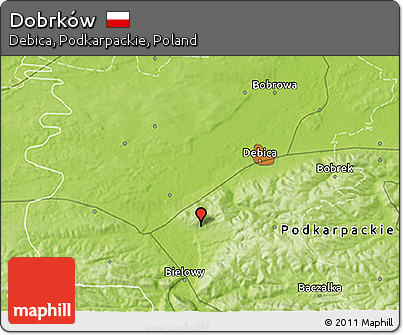 Physical 3D Map of Dobrków