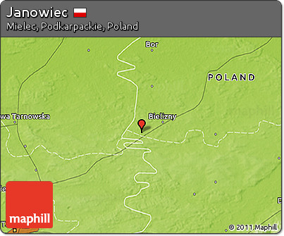 Physical 3D Map of Janowiec