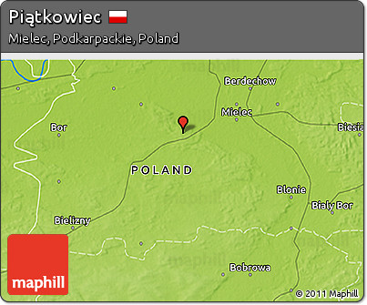 Physical 3D Map of Piątkowiec
