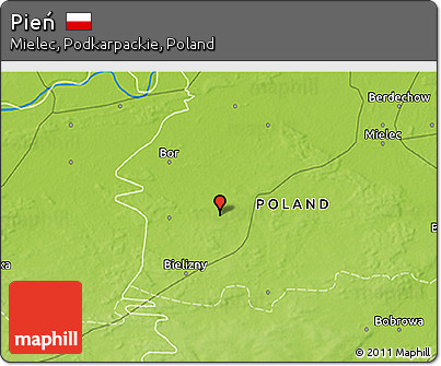 Physical 3D Map of Pień