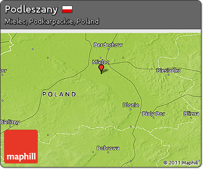 Physical 3D Map of Podleszany