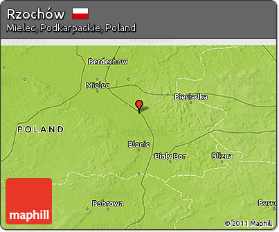 Physical 3D Map of Rzochów