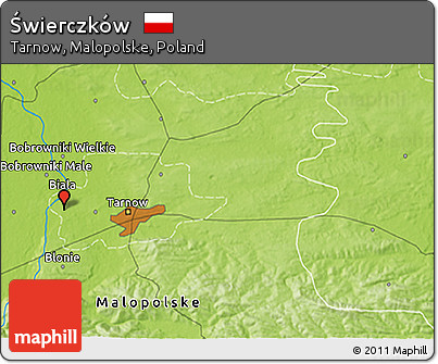 Physical 3D Map of Świerczków