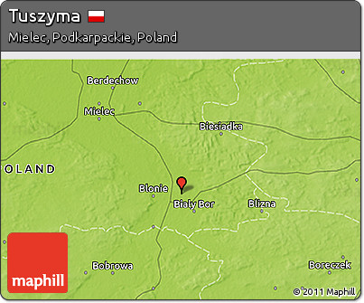 Physical 3D Map of Tuszyma