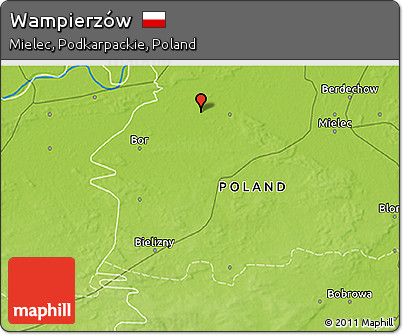Physical 3D Map of Wampierzów