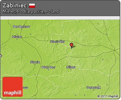 Physical 3D Map of Zabiniec