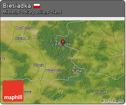 Satellite 3D Map of Biesiadka