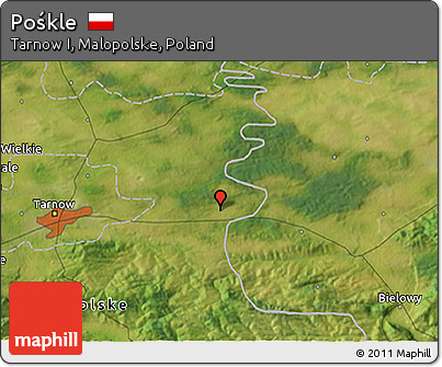Satellite 3D Map of Pośkle