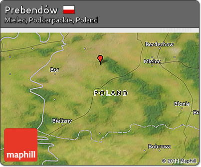 Satellite 3D Map of Prebendów