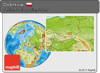 Physical Location Map of Dobrków