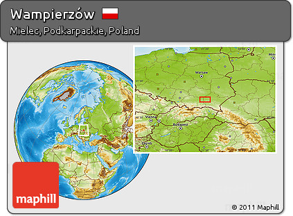 Physical Location Map of Wampierzów