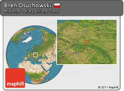 Satellite Location Map of Bren Osuchowski