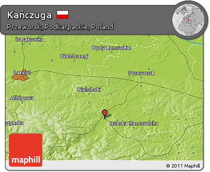 Physical 3D Map of Kańczuga