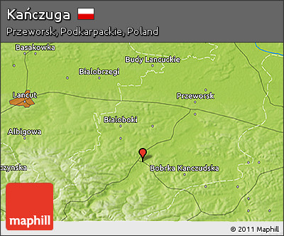 Physical 3D Map of Kańczuga