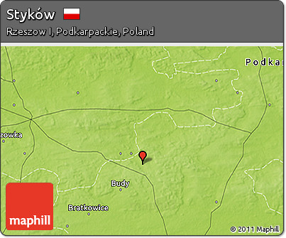 Physical 3D Map of Styków