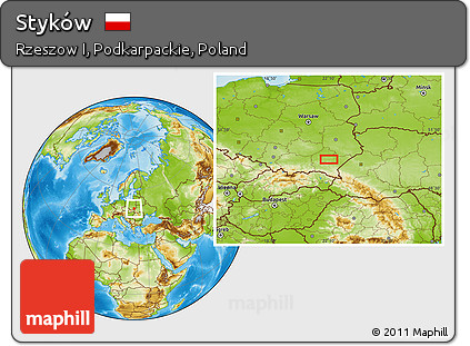 Physical Location Map of Styków