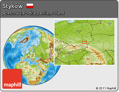 Physical Location Map of Styków
