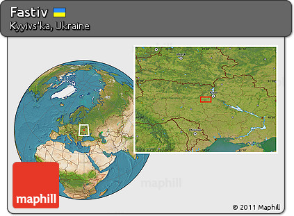 Satellite Location Map of Fastiv