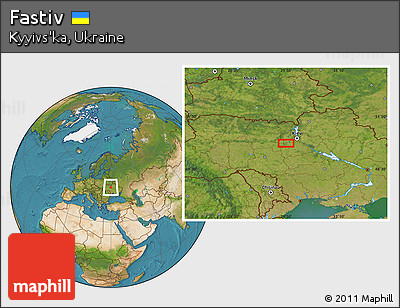 Satellite Location Map of Fastiv