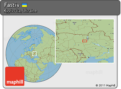 Savanna Style Location Map of Fastiv