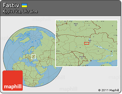 Savanna Style Location Map of Fastiv