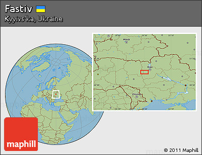 Savanna Style Location Map of Fastiv