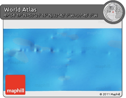 Physical 3D Map of the Area around 50° 7' 47" N, 32° 13' 30" W