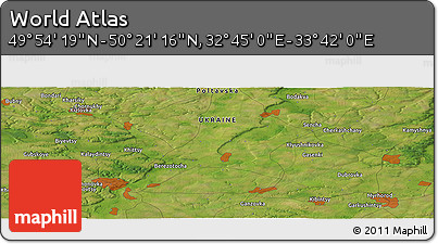 Satellite Panoramic Map of the Area around 50° 7' 47" N, 33° 13' 30" E