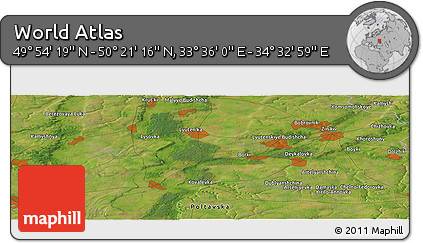 Satellite Panoramic Map of the Area around 50° 7' 47" N, 34° 4' 30" E
